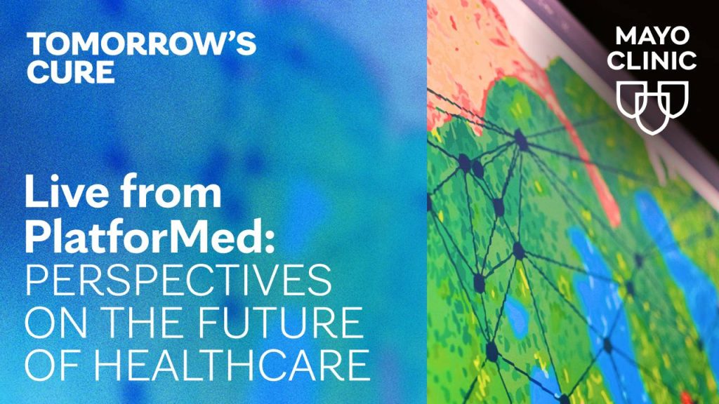 Graphic for Tomorrow's Cure podcast episode 8, Perspectives on the future of healthcare