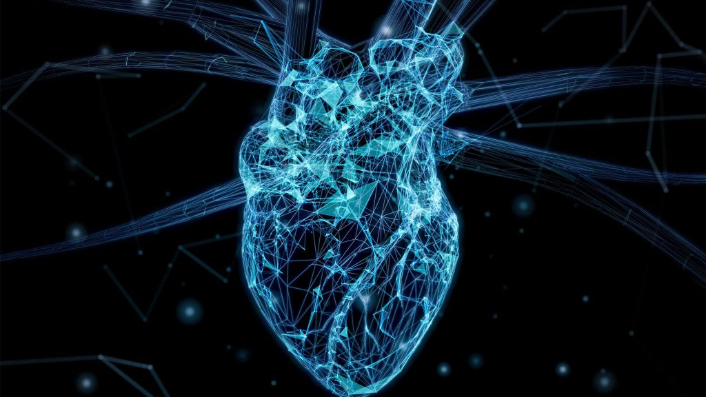 Abstract plexus heart - stock photo. Getty Images