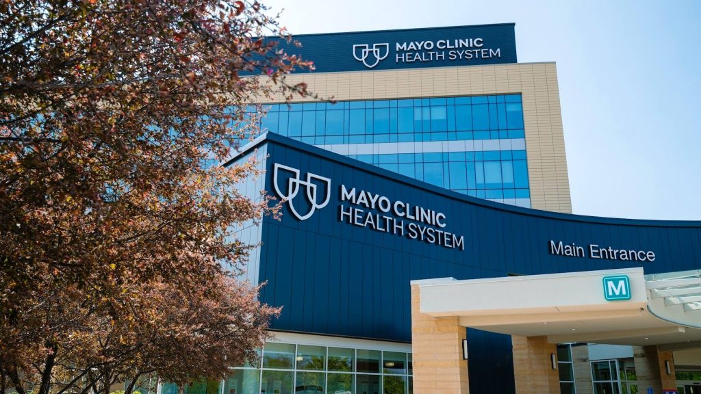 Mayo Clinic Health System (MCHS) hospital entrance