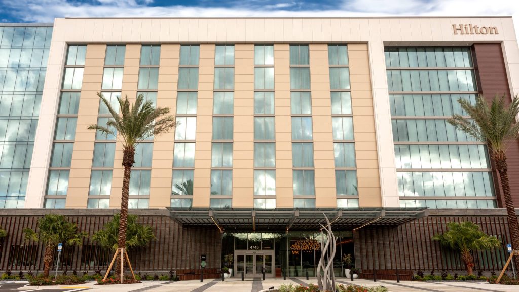 Credit: Hilton Hotel Jacksonville at Mayo Clinic, exterior of hotel