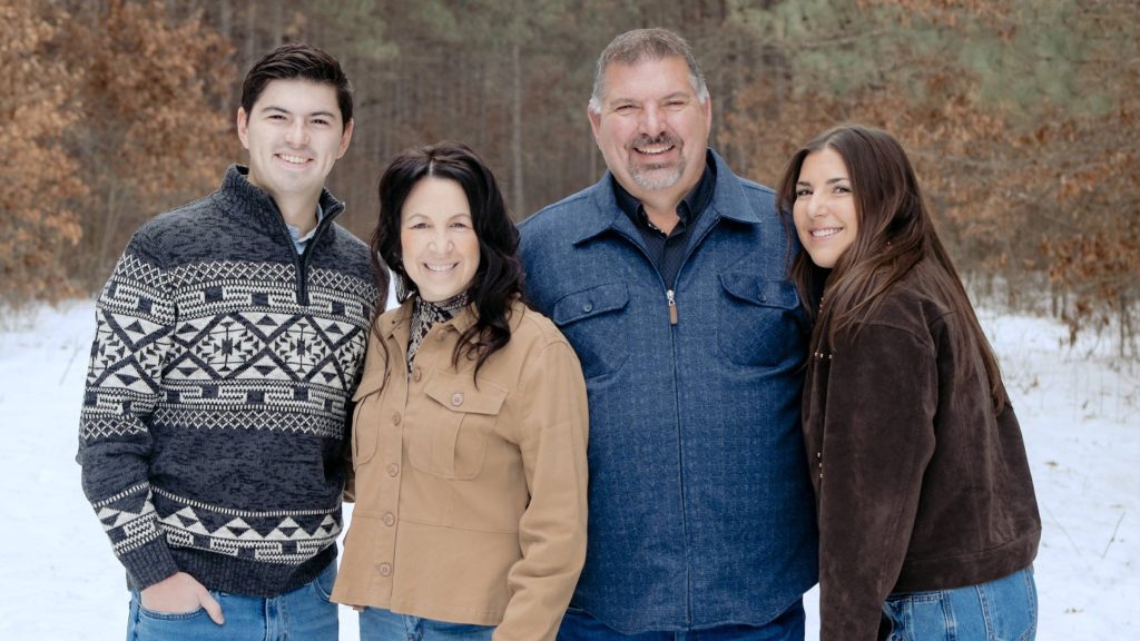 Dawn Beaubien with her husband, Brian, and children, Lauren and Zach