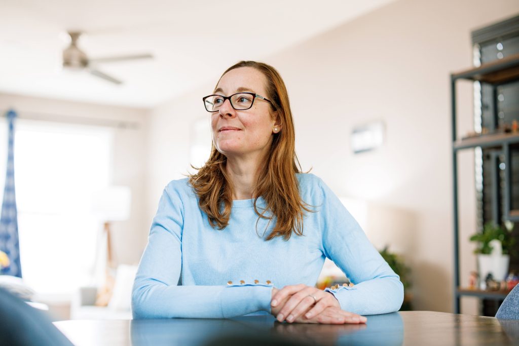Aude Watrelot at home in Ames, Iowa