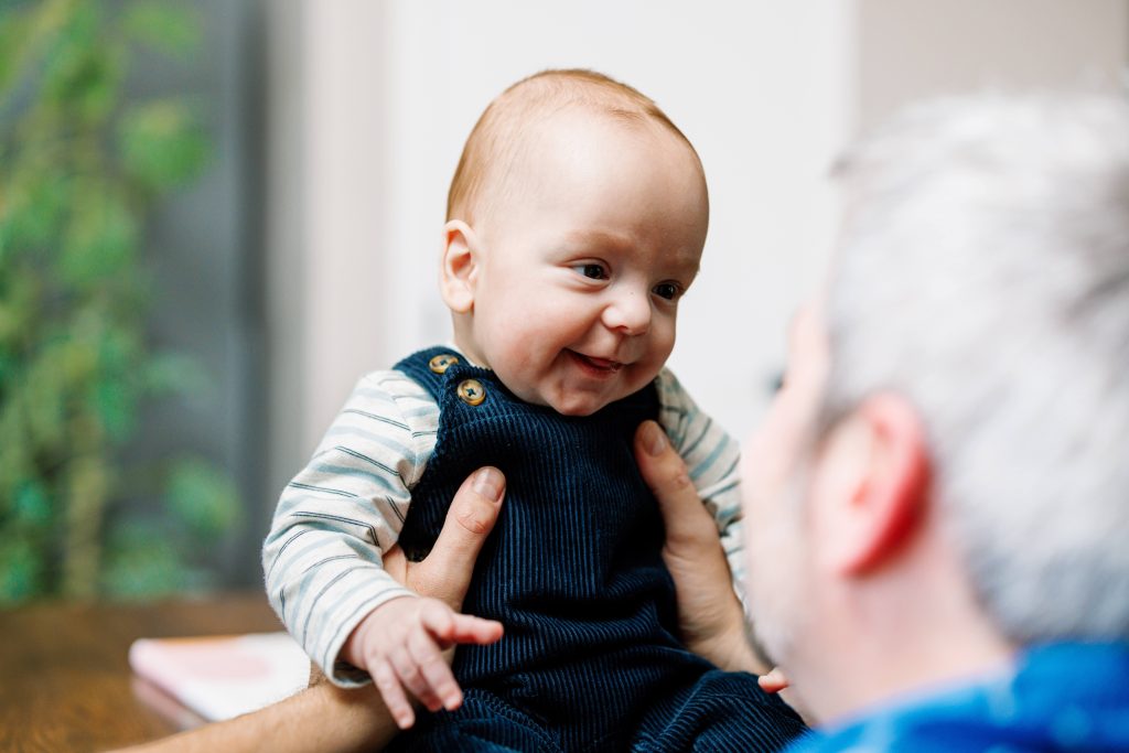 Infant Victor Delchier at home in Ames, Iowa