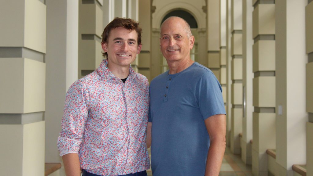 Sam and Mike Sonnabend. Sam was a constant source of support for his dad and his family, guiding them through the most difficult moments.  