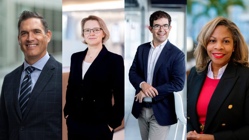 Portraits of Nathan LeBrasseur, Ph.D., Diana Jurk, Ph.D., João Passos, Ph.D., and LaTonya Hickson, M.D.
