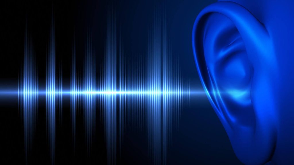 Imagen conceptual de la audición en los humanos